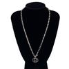 GUCCI Interlocking G Silver Necklace Silver Silver unisex Used