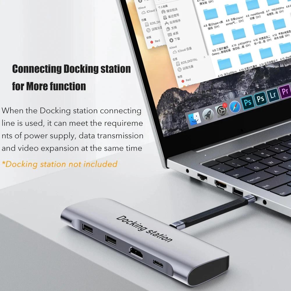 Кабель быстрой зарядки 5A, кабель данных USB 4.0 40 Гбит/с, USB C на Type C, короткий кабель, PD 240 Вт, 8K 60 Гц, для Thunderbolt 3/4, iPhone 15 Pro Max