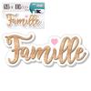 [Q7329] - 3D Wooden Decorative Word 'Family' Brown White - 30x11x1 Cm
