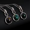Colorful Black Opal Simple Design Women's Pendant Necklace Suitable for Everyday Wear Anniversary Gift 925 Silver