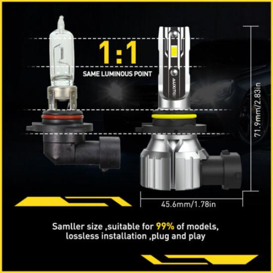 AUXITO 9005 HB3 LED Headlight Super Bright Bulbs Kit HIGH/LOW Beam 6500K White