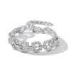 Cahtrippyxr Joint Name West Moon Bracelet Trendy Men Hip-Hop Personality Full Diamond Inlaid Zircon Bracelet Women