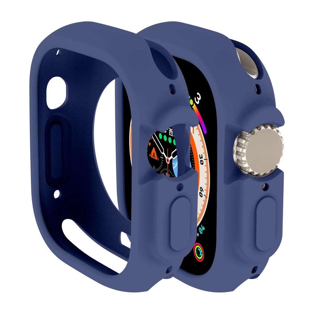 Мягкий силиконовый чехол для Apple Watch 9 8 Ultra 49 мм 45 мм Защитная крышка Для iWatch серии 7 6 5 4 SE 40 44 41 мм Бампер