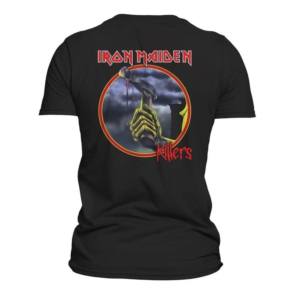 Футболка Iron Maiden The Future Past World Tour 2024, Хэви-метал Рок-группа Графическая футболка с Эдди, Унисекс Классический черный Streetwear, Подарок для фаната музыки