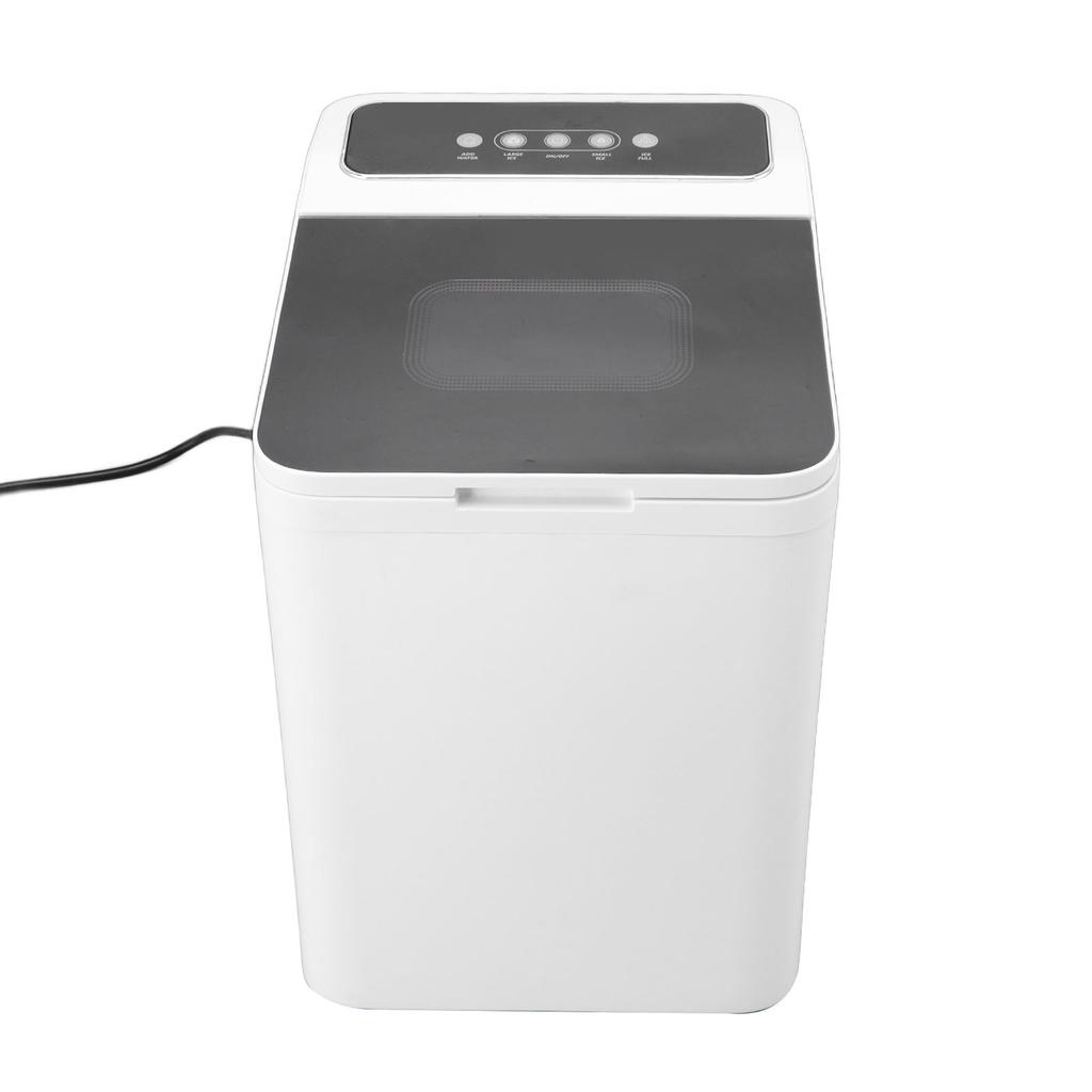 Small Desktop Ice Maker White ABS Portable Countertop Ice Making Machine for Kitchen