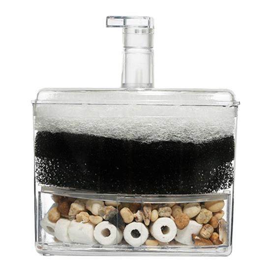 Угловой фильтр для аквариума, фильтр-губка с аэрацией для аквариума, угловой фильтр для биофильтрации с различными видами фильтрующих материалов для аквариума с мальками, креветками, нано-рыбками