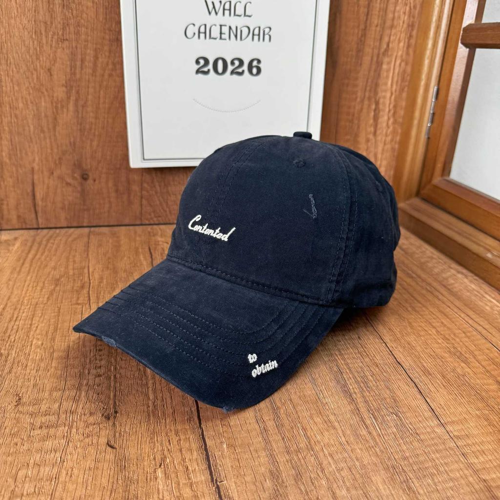 New simple washed cap spring and autumn embroidery soft top baseball cap men's and women's sun hat