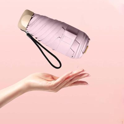 Защитный зонт с футляром Функция 2 в 1 Складной Маленький Легко хранить для мужчин и