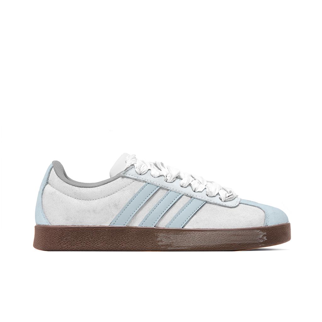 adidas VL COURT 2.0 Lone Blue Износостойкие Износостойкие Низкие Кеды для Скейтборда Унисекс Синий Белый HQ1802(КомандаМ-С-КОРОБКА)