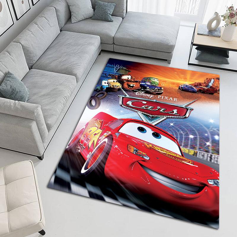 Lightning McQueen Cartoon Carpets and Rug 3D Printing Carpet Floor Mat Living Room Bedroom Large Area Soft Carpet-JM007