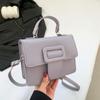 Solid Color Texture Simple Fashion Korean Version Handbag 2025 Spring New Versatile Ins Messenger Bag Small Square Bag Women