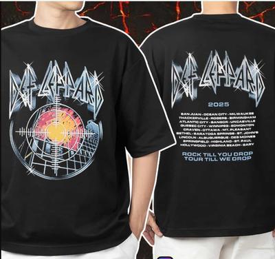 Футболка Def Leppard 2025 Tour, размеры S-4XL
