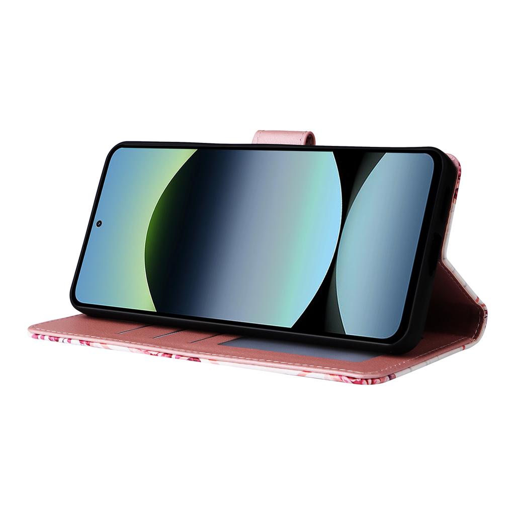 Для Xiaomi Poco M7 Pro 5G/Redmi Note 14 5G Чехол Кожаный чехол для телефона с лакированным мраморным узором