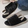 Plush Slippers, Autumn and Winter Home, Indoor Cotton Slippers, Warm Thick Bottom Plush Slippers