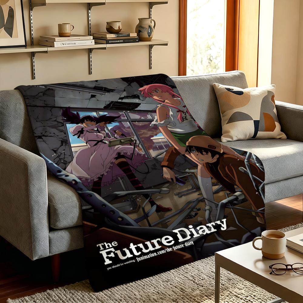 Аниме M-Mirai N-Nikki Плед из высокоплотного короткого плюша Мягкий, приятный для кожи, для дивана, для сна, для комнаты с кондиционером