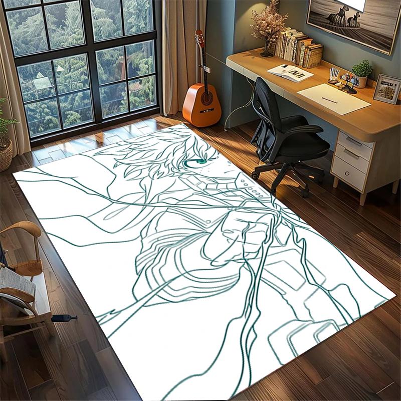 My Hero Academia Non Slip Bedroom Carpet Large Washable Area Rug Gamer Room Decor