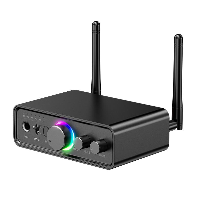 RGB Bluetooth 5.3 аудио передатчик приемник ЦАП/AUX/RCA/USB/коаксиальный/оптический/6,5 мм микрофон караоке Hifi DSP беспроводной адаптер