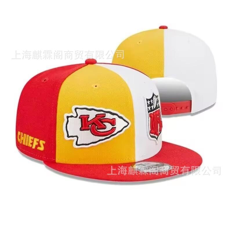 Unisex Embroidered Flat Brim Baseball Cap NFL Team Style Outdoor Sun Hat