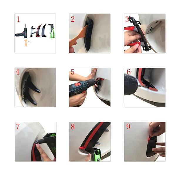 For Mercedes Benz A Class W177 Hatchback A180 A200 A220 A250 A35 + Rear Bumper Trim Lip Spoiler Stickers Fender Canards Fins