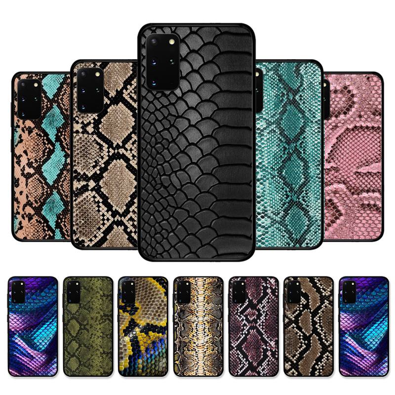 Чехол для телефона с принтом змеиной кожи для Samsung S21 S10 Lite S20 Ultra S9 S8 Plus S7 S6 Edge S5