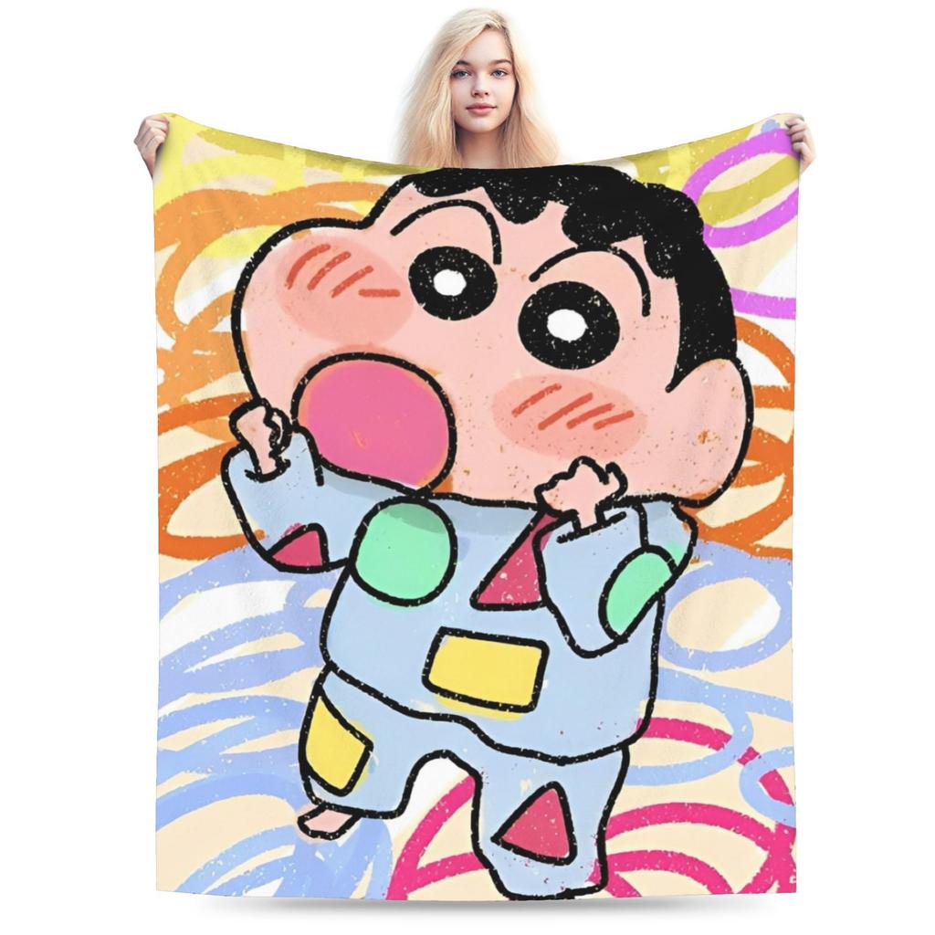 Crayon Shin-chans Blankets Quality Super Warm Throw Blanket Winter Children Couch Chair Funny Bedspread
