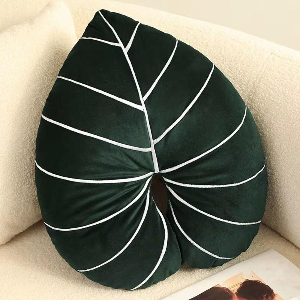 Green Plant Leaf Creative Leaf Plush Toys Back Cushion Doll Seat Pad New Adult Pillow Cushion