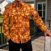 Мужская базовая рубашка с длинным рукавом и двумя нагрудными карманами