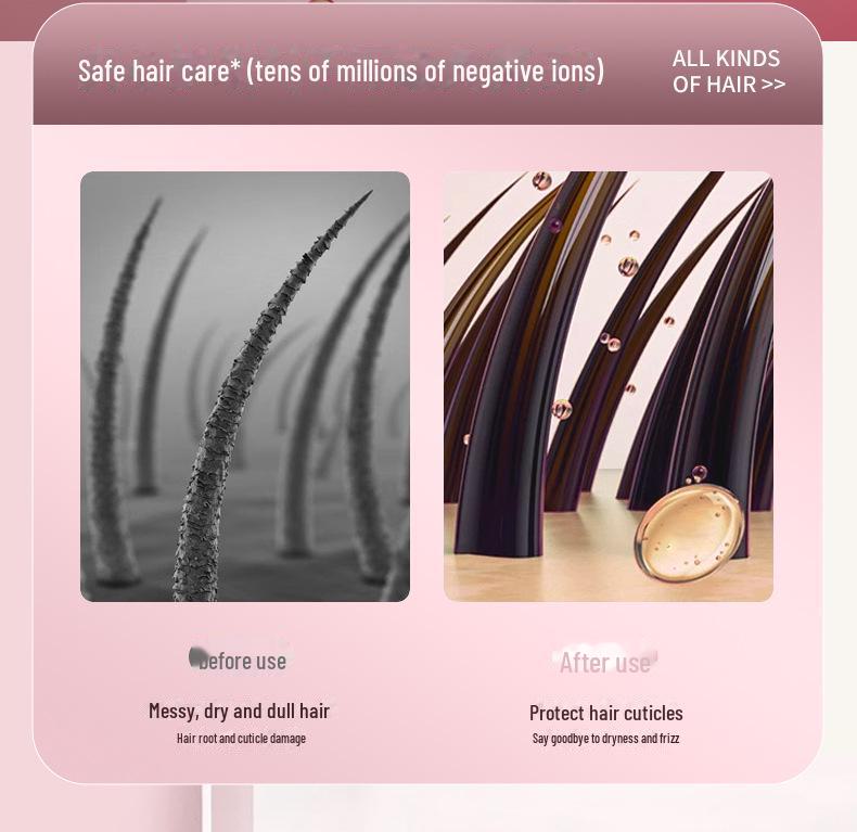 Беспроводная керамическая щетка для выпрямления волос с USB, отрицательной ионизацией, двойного назначения для сухих и влажных волос