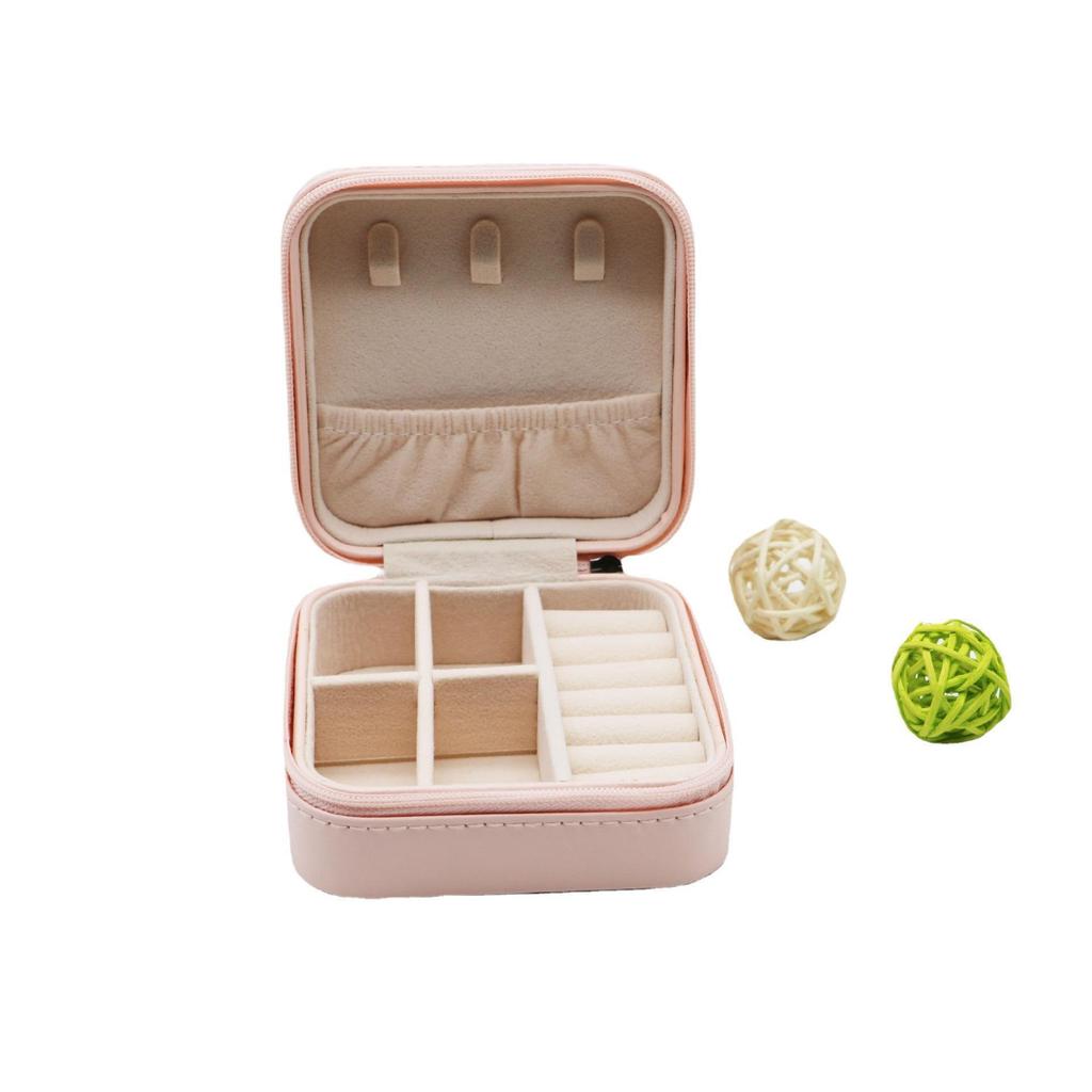 Korean Style Portable Jewelry Storage Box for Rings and Earrings – Travel Size