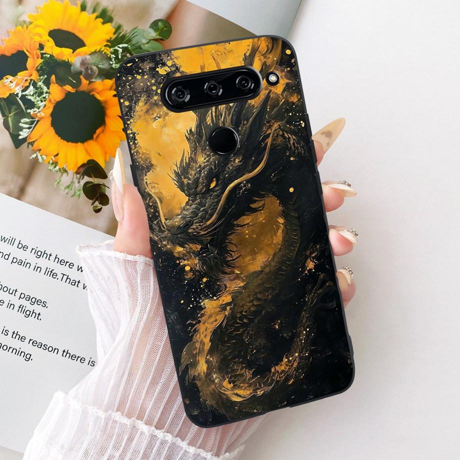 For LG V40 V50s V35 ThinQ LG V8X ThinQ V30 2017 Phone Case Soft TPU Bumper Back Cover Cool Cartoon Luxury Butterfly Flower Funda