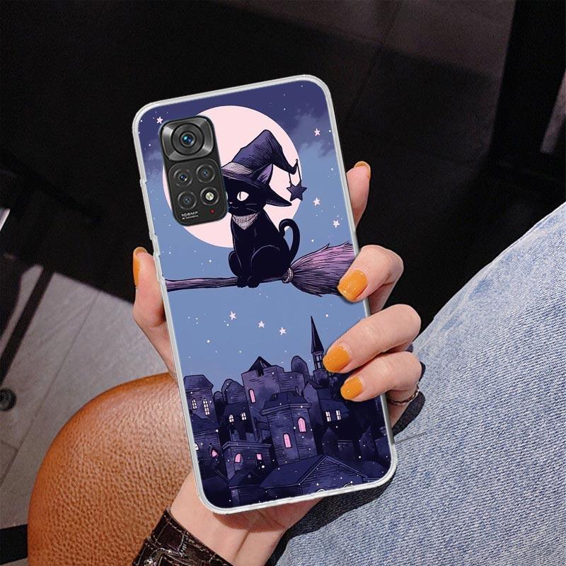 Anime Cute Black Cat Meow Phnoe Case for Phnoe Case for Xiaomi Redmi Note 15 14 14S 13 Pro Plus 12 12S 11S 11E 10S 10 11T 5G Uni