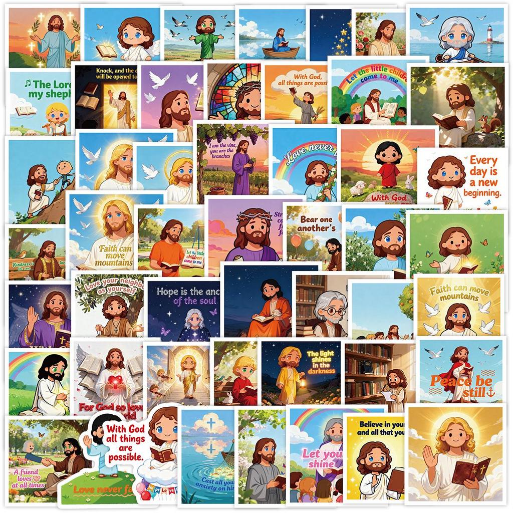 50 Cartoon Character Waterproof Stickers for Water Bottles, Phones, Laptops, and Suitcases