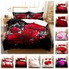 Rose Pattern Bedding Set 3D Valentine's Day Duvet Cover 2/3 Pieces Couple Ladies Room Quilt Cover Modern Romantic Love Bedding Cover
