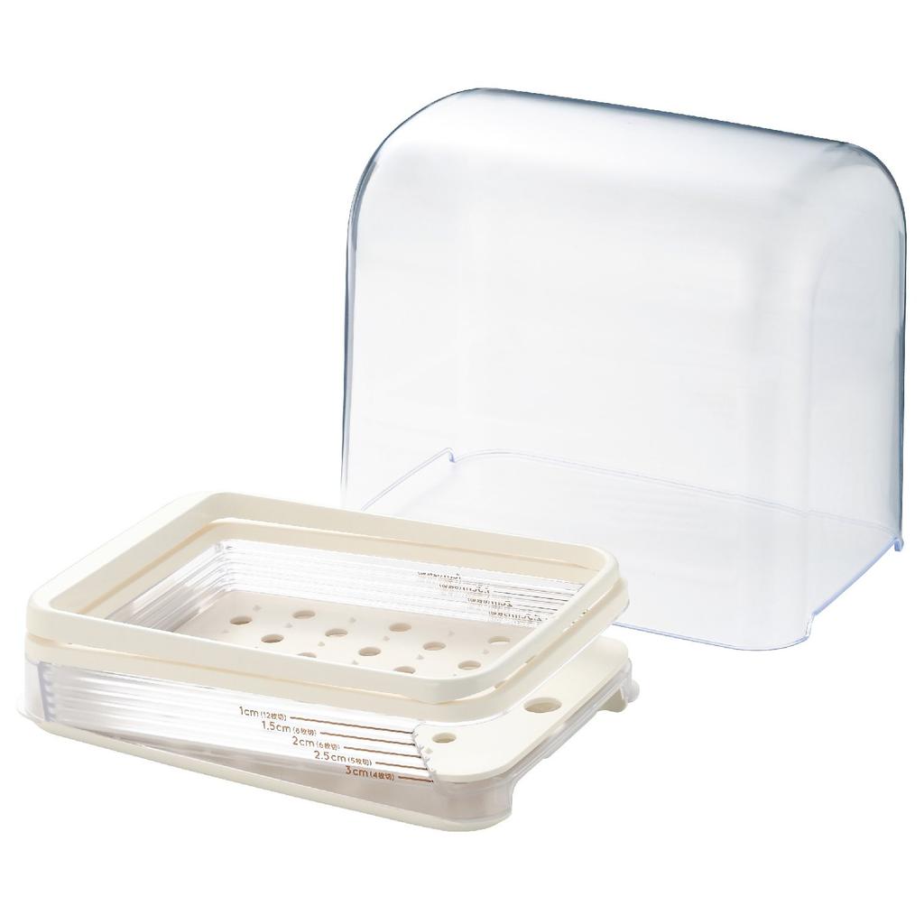 Akebono Sangyo Bread Slicer Guide with Made In Diagonal Cut for Clean Cuts To the Adjustable 4 5 6 8 12 Home Bakery Slicer Hood, Japan, End,