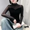 Bottom Shirt Women's Winter New Semi-turtleneck Long-sleeved T-shirt Slim-fit Top
