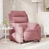 Electric Recliner Chair Pink Velvet