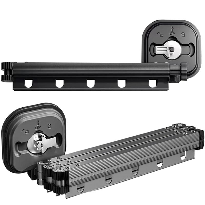 Складная сушилка для одежды с присоской, настенное крепление, с выдвижной присоской, удлинительная штанга, многоразовая 3-складная сушилка для одежды