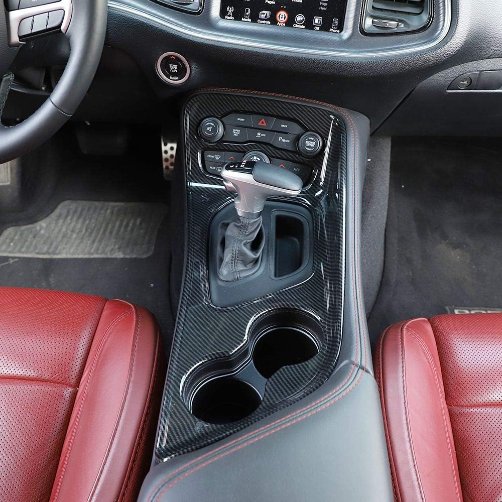 Voodonala For Challenger Gear Shift Shifter Panel Shift Lever Panel Transmission Gear Selector Gearstick Panel Cover Trim Fit For 2015-2025+ Dodge