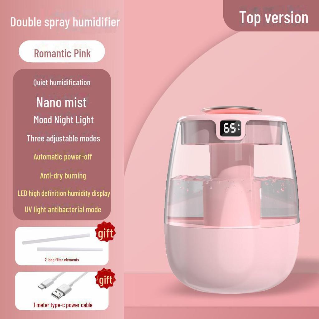 Бесшумный увлажнитель воздуха для спальни: Безопасно для детей и беременных женщин, большой выход пара, небольшая очистительная машина для кондиционируемых помещений