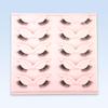 Cross-Border Cat-Eye Clear Band False Eyelashes - Natural, Dense, Half-Length with Extended Eye Tail
