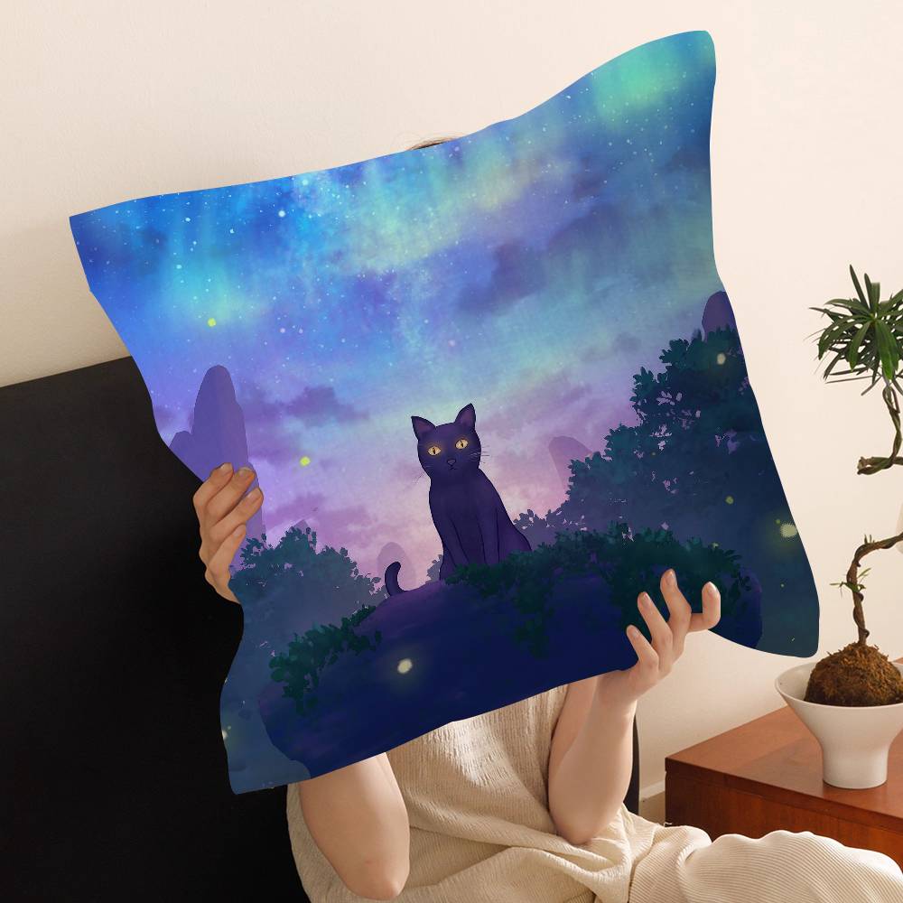 Movie F-Flow Cat Cushion Cover Car Throw Pillow Case For Sofa Car Christmas Gift 40X40Cm 45X45Cm