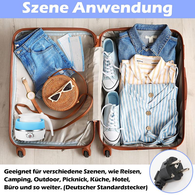 Дорожный складной электрочайник, Портативный дорожный складной электрочайник из пищевого силикона, Складной, Быстро кипящий воду