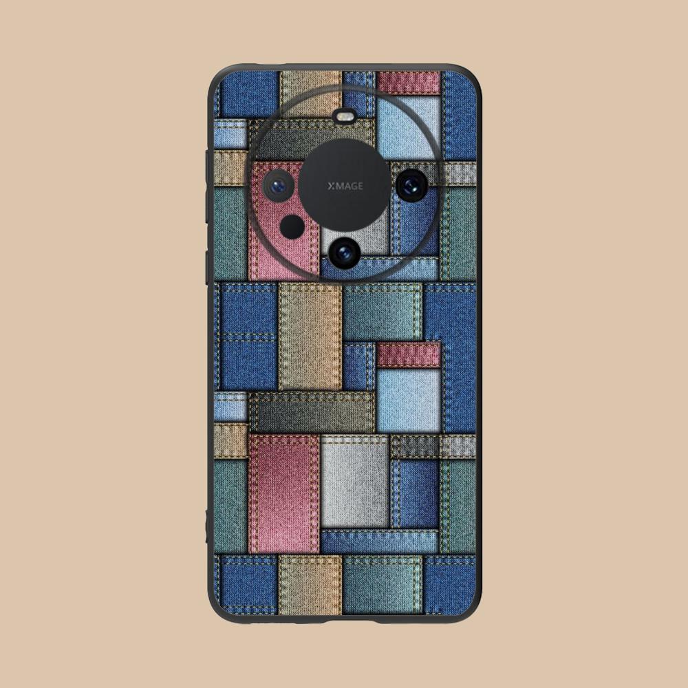 Чехол для мобильного телефона с текстурой джинсы для Huawei Mate 60 50 40 30 20 10 Pro Plus Lite E 5G Цветная печать Чехол Чехол Роскошный Красивый