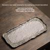 Retro Old Rock Mud Tea Tray Rectangular Dry Brewing Tray Chinese Heart Meridian Dry Brewing Table Simple Household Kung Fu Tray