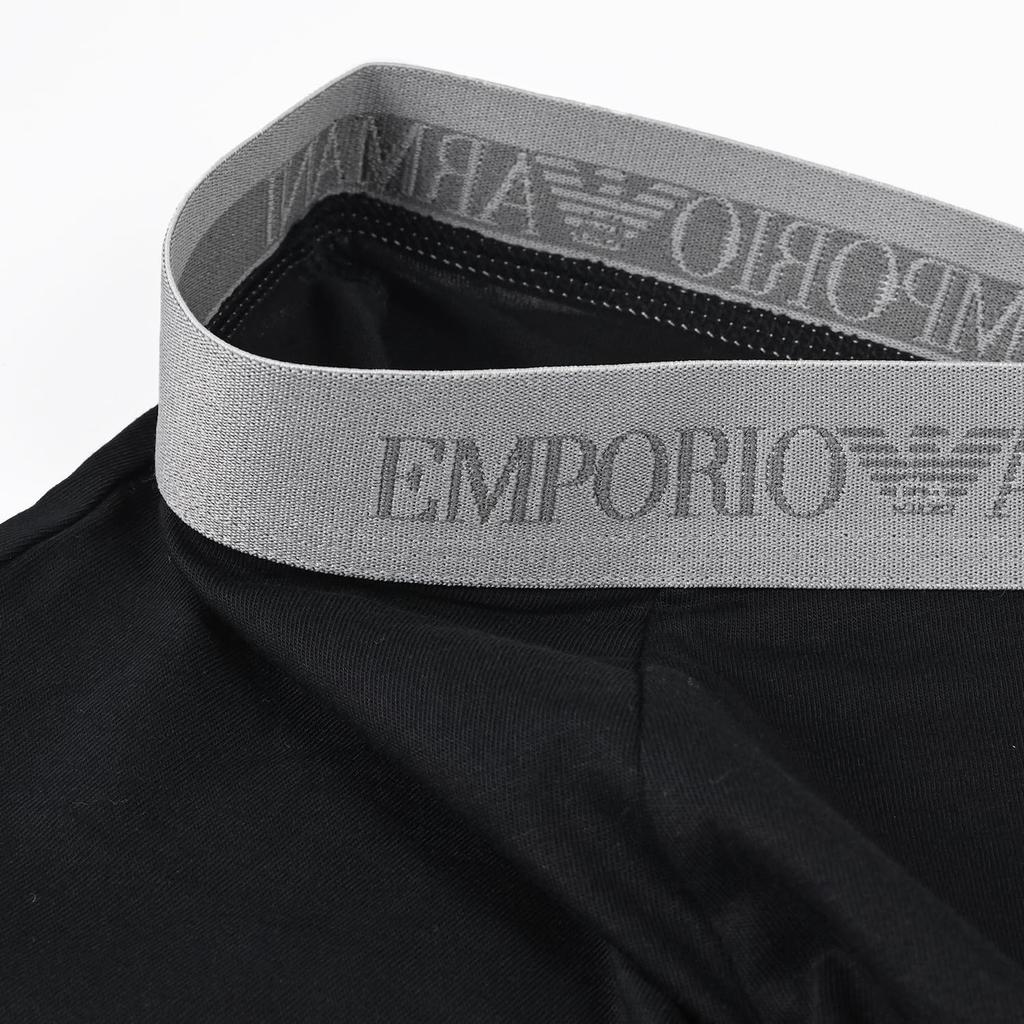 Мужские боксеры Emporio Armani, однотонные с логотипом, 3 шт., размер M, черный/серый, EM000260 AF20671 MC374, Сделано в Италии [Параллельный импорт]