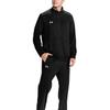 Under Armour Logo Knitted Jacket And Jogger Set With Stand Collar And Zipper Long Sleeve Men Activewear Black 23600304-001+23600704-001