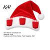 Beer Drinking Cap Plush Christmas Hat with Drink Holder, Adults Velvet Santa Claus Soft 3 Cups, Red Xmas for New Year Holiday Party Cups