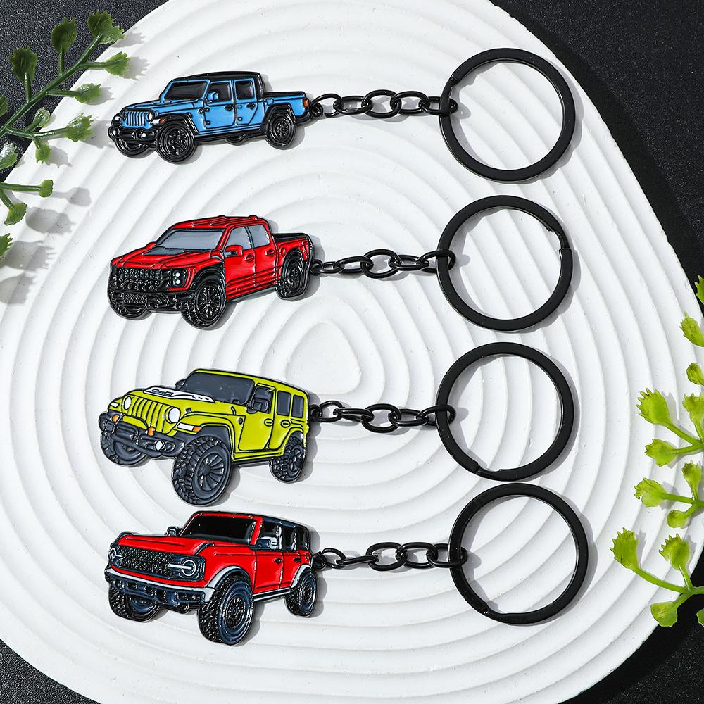 Car Model Pendant Keychain Tacoma Style Metal Keychain Suitable for Jeep Durable Decor Accessories