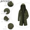 BITCED Осенне-зимний водоотталкивающий тренч с капюшоном, женское повседневное длинное пальто свободного кроя, больших размеров, верхняя одежда для улицы от дождя