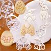 Easter Bunny Cookie Cutter Embosser Mold Rabbit Chick Fondant Biscuit Cutter Baking Tools Happy Easter Party DIY Decoration